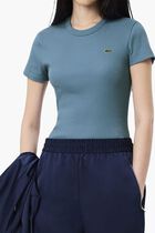 Slim Fit Ribbed Cotton T-shirt