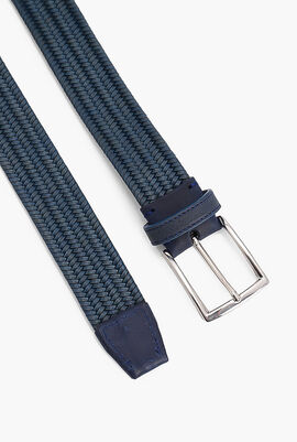 حزام جلد بتصميم منسوج