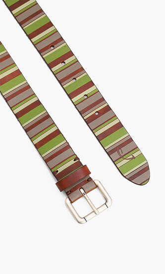 Stripes Leather Belt