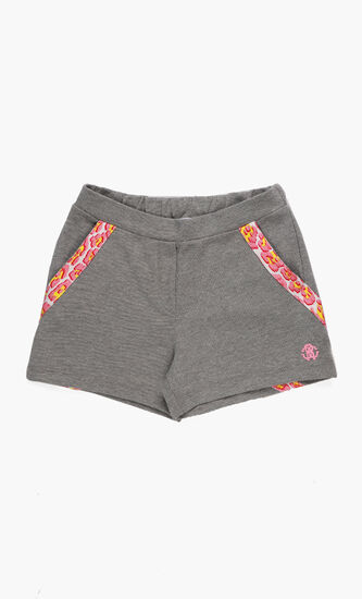Printed Trim Jersey Shorts