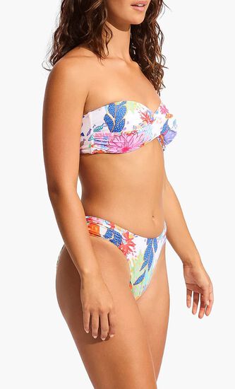 Under The Sea Twist Bandeau Bikini Top