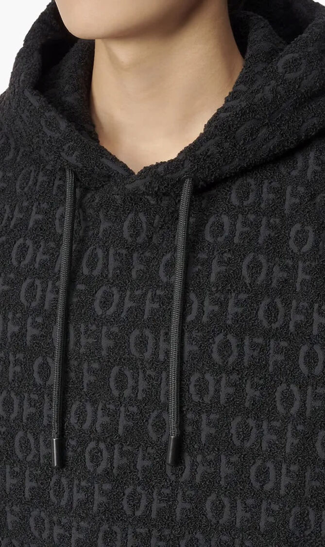 OFF AO BOUCL OVER HOODIE BLACK NO COLOR