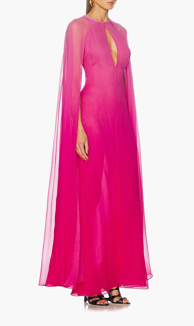 Keyhole Neckline Evening Dress