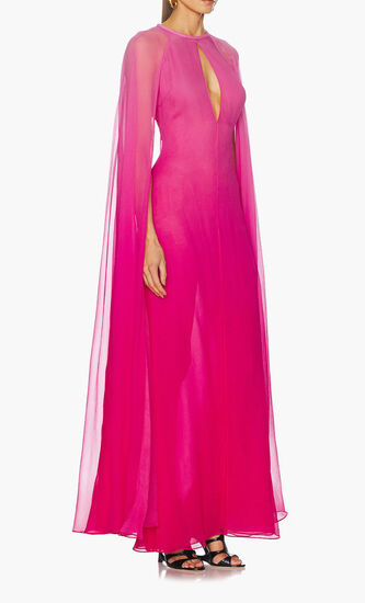 Keyhole Neckline Evening Dress