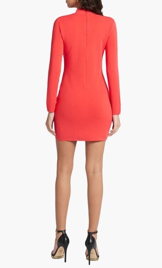 Mock Neck Mini Dress