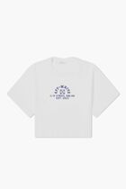 CRACKLED EST CROP TEE WHITE MULTICOLOR