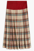 MADRAS PLAID SILK SKIRT