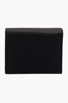 Leather Wallet with Metal Logo