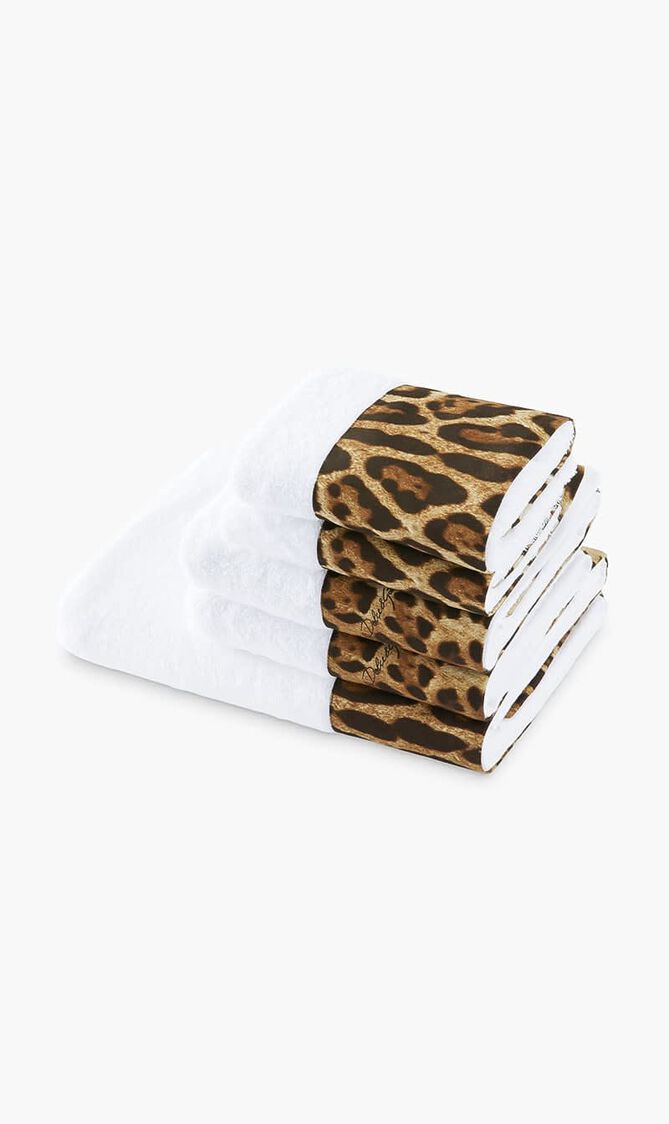 DGA LEOPARD 5 PIECES BATH TOWELS SET