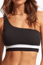 Slice Of Splice One Shoulder Top