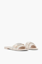4G EMBROIDERY FLAT SANDAL