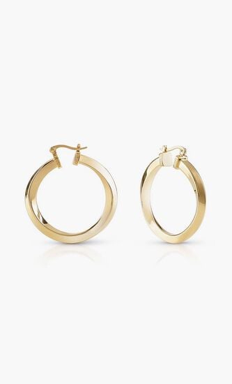 LADY ER 40MM PLAIN TWISTED HOOPS YG MAY'2022