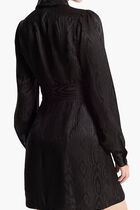 Moire Tie-Neck Dress