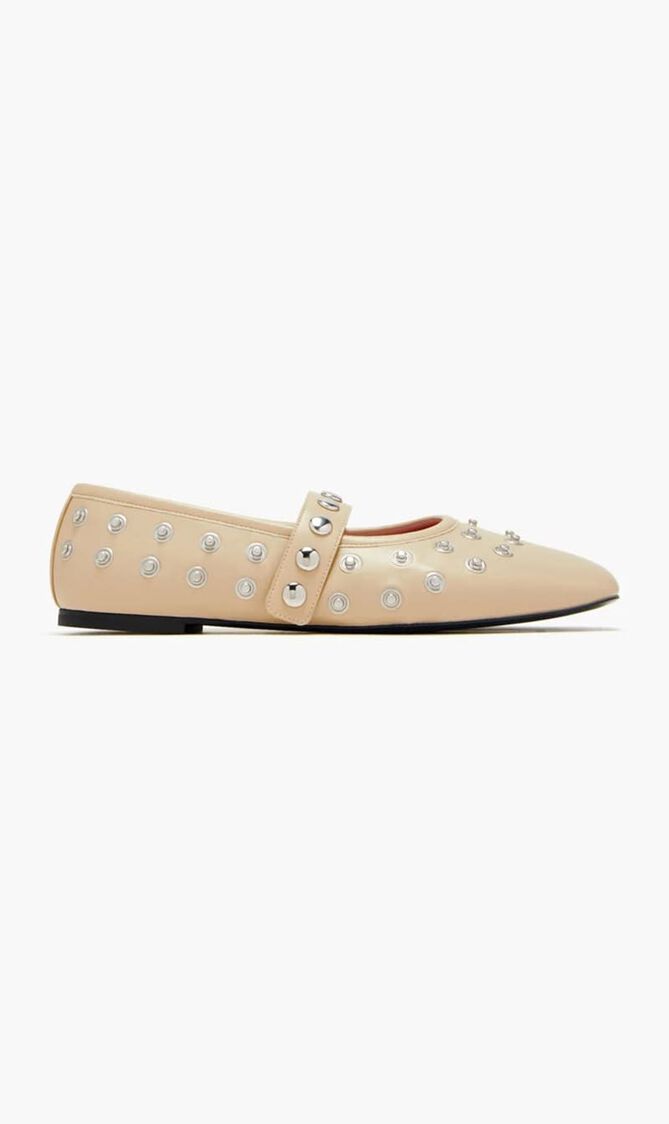 Ryder Popper-studded Ballet Flats