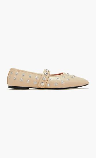 Ryder Popper-studded Ballet Flats