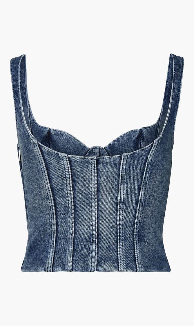 BUSTIER TOP EXTREME WASH BLUE NO COLOR