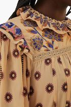 AINIKA MAXI FLORAL CREAM MIDI DRESS