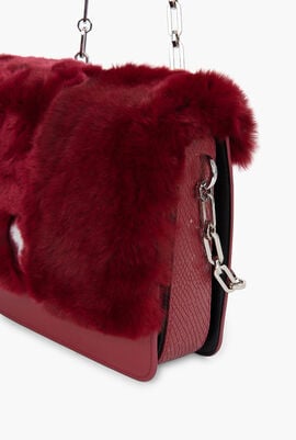 Fur Flap Crossbody Bag
