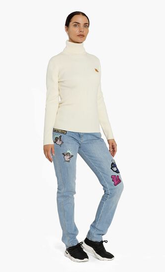 Turtle Neck Tiger Crest Sweater