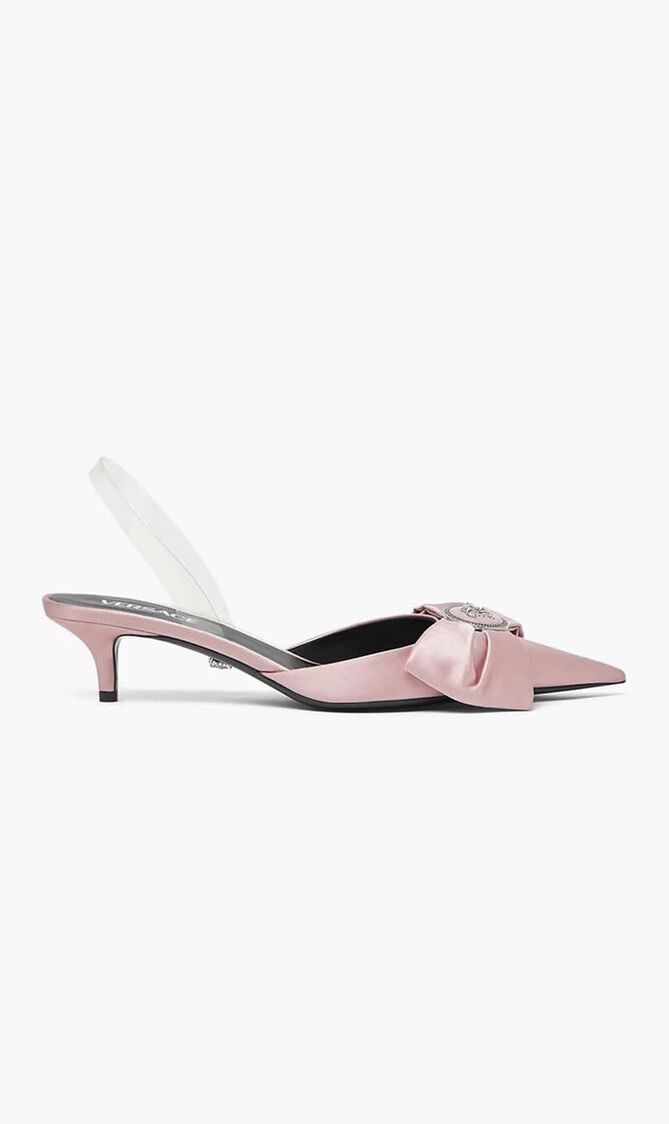 Alia 45 Slingback Satin Pumps