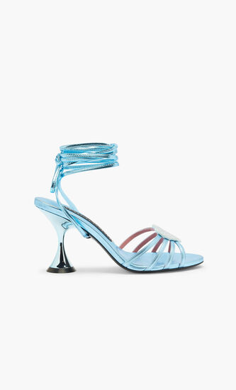 MEDIUM HEEL SANDAL WITH CRYSTAL HEART