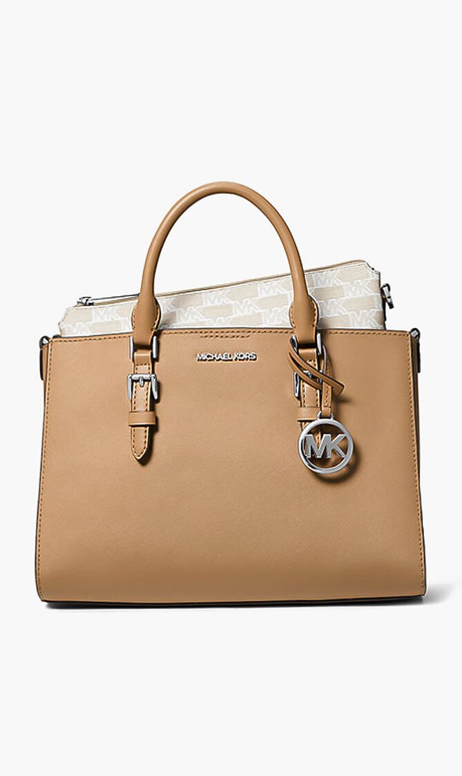 Solid Leather Crossbody Bag