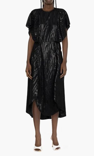 WOODGRAIN LUREX DRESS