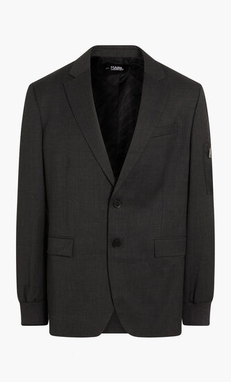 WOOL BLAZER W/ RIB CUFF