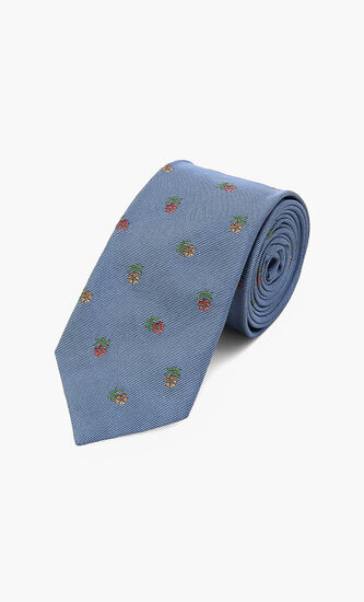 Floral Print Silk Tie