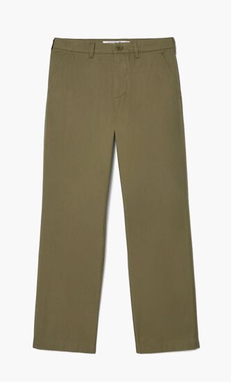 Straight Fit Cotton Twill Chinos