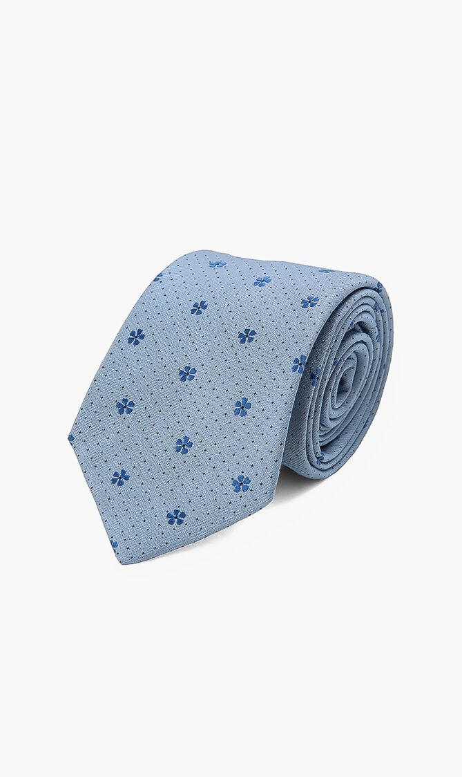 Floral Print Silk Tie