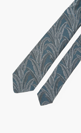 Leaf Print Silk Tie