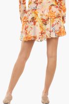 Floral Ruffled Mini Skirt