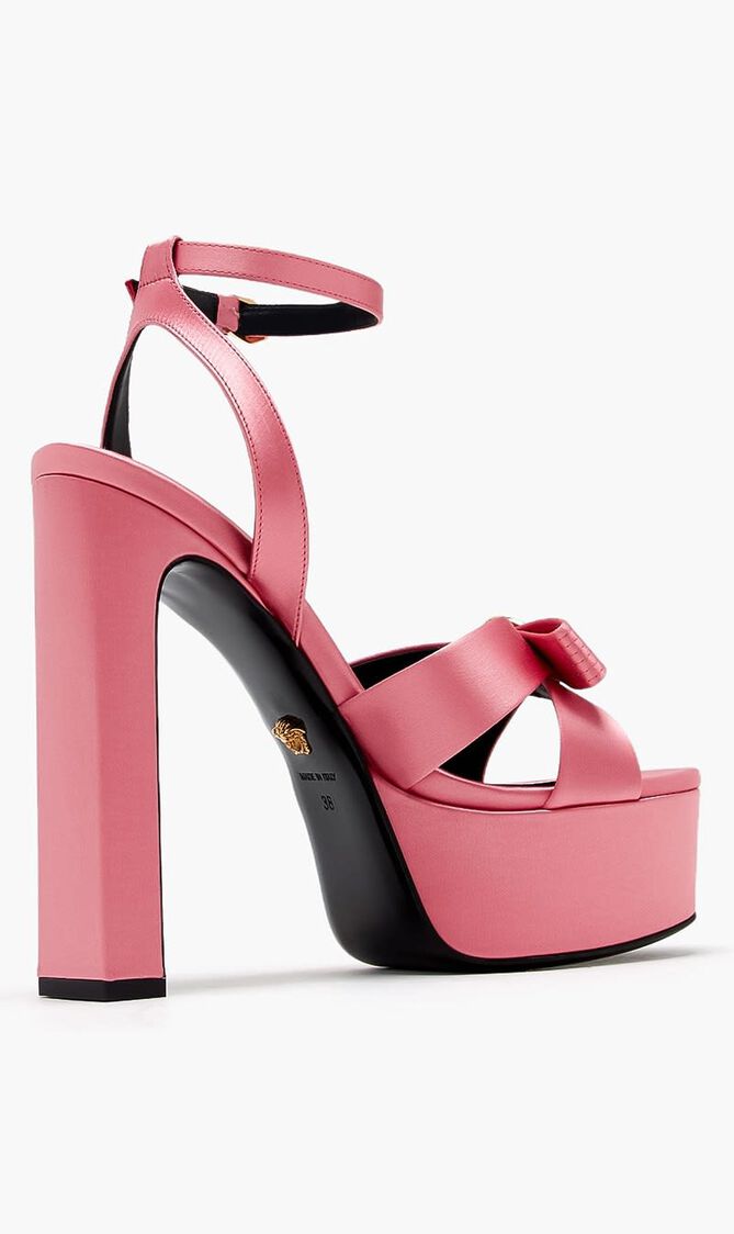 Gianni Ribbon Satin Sandals