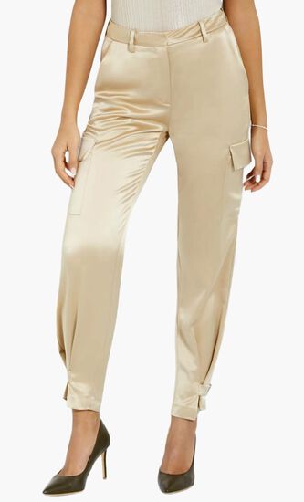 Satin Cargo Pants