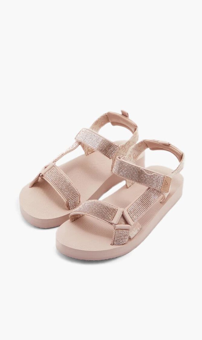 NYLAHA EVA SLIPPER 4G DULL JACQUARD ZW230317GRIBBONFEZ NAPPA PUGLASS STONES