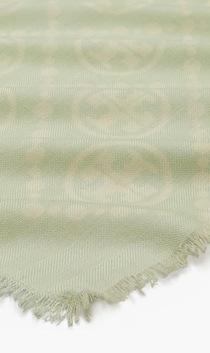 T MONOGRAM OBLONG SCARF