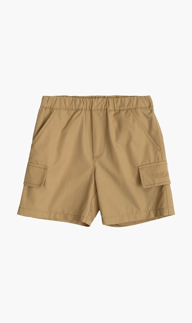 SHORTS RESPONSIBLE COTTON POPLIN + LOGO EMBROIDERY