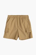 SHORTS RESPONSIBLE COTTON POPLIN + LOGO EMBROIDERY