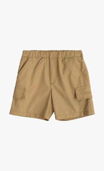 SHORTS RESPONSIBLE COTTON POPLIN + LOGO EMBROIDERY