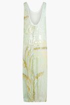 SERENE MARBLE PRINTED SEQUINS TANK DRESS