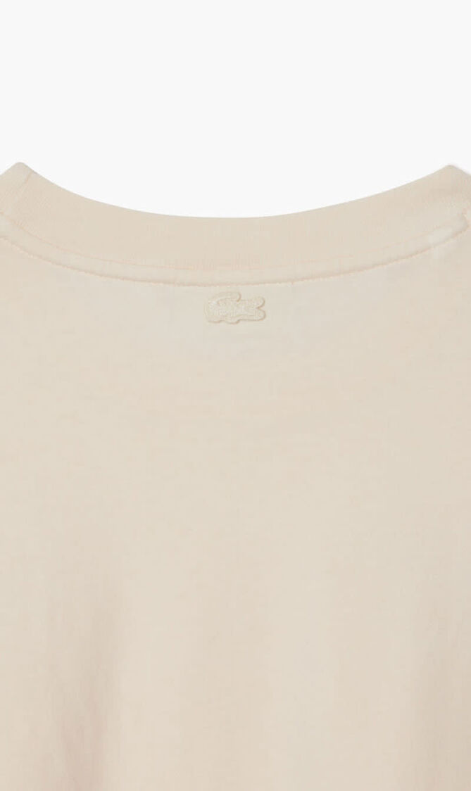 Oversized Wash Effect Badge T-shirt