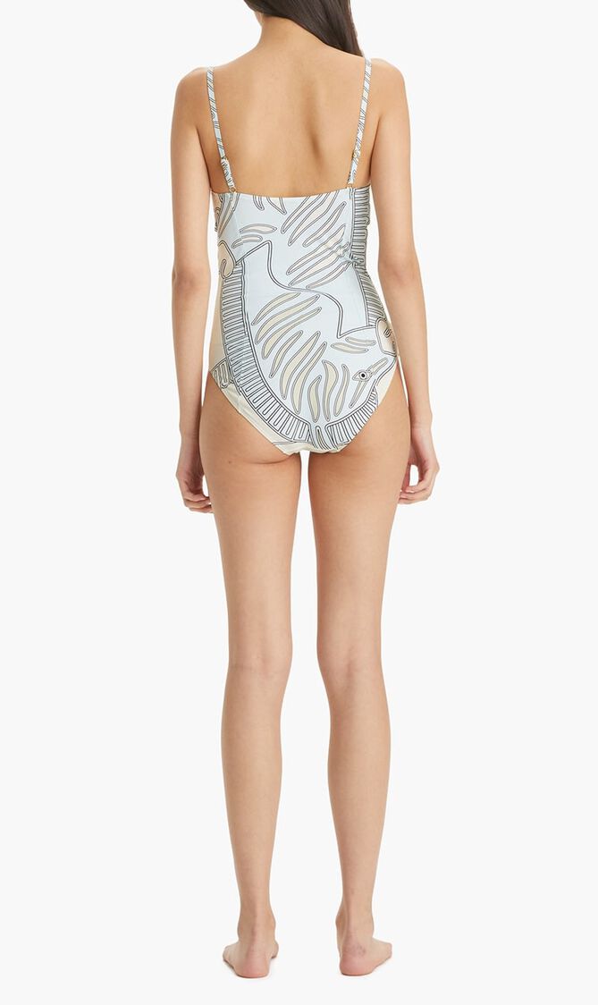 Printed Underwire Bikini One-Piece