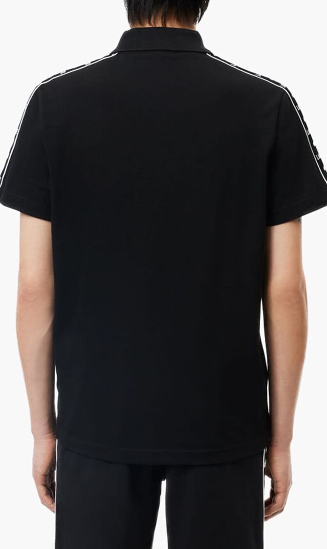 Contrast Stripe Pique Polo Shirt