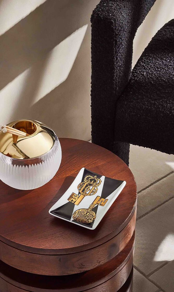 Rectangular ashtray Chiavi and Rombi