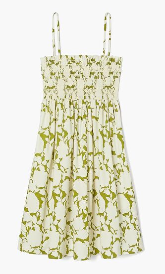 Printed Smocked Mini Dress