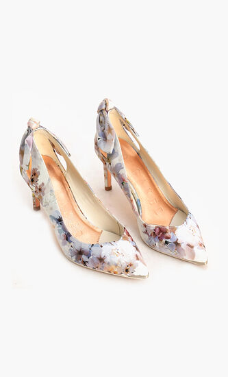 Elaine Printed Mid Heel Pumps