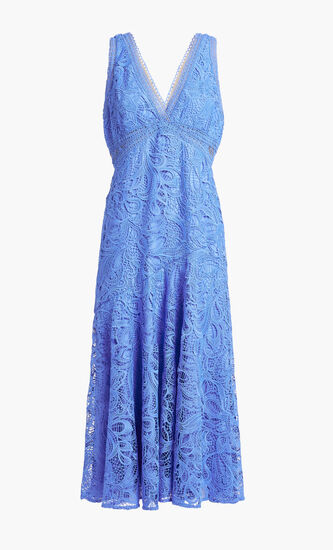 SLEEVELESS LACE LONG DRESS