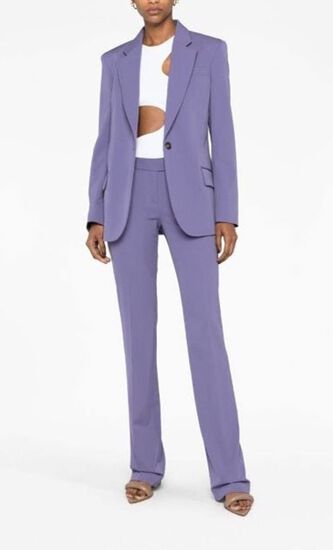 Pressed Crease Low Waist Slim Fit Trousers