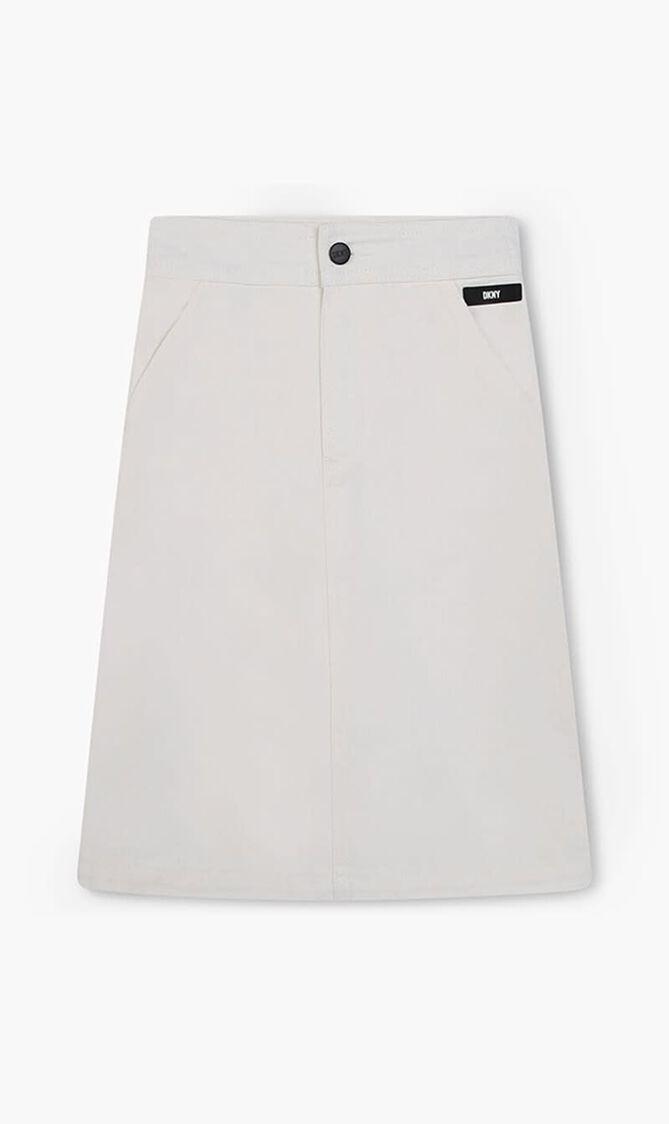 Logo Applique Midi Skirt